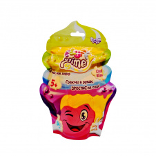 В'язка маса "Fluffy Slime" Danko Toys FLS-02-01U упаковка 500 мл Помаранчевий