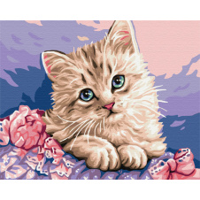 Картина за номерами BrushMe "Синьооке кошеня" 40х50см BS29696