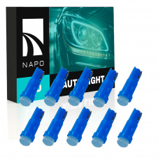 Комплект світлодіодних ламп Napo LED T5-1led-A T5 W1,2W 10 шт Синій (2441247979)