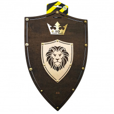Сувенірний дерев'яний щит Лев Венге Сувенір-Декор Lion 47х30 см