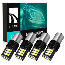 Фото - Комплект світлодіодних ламп Napo LED 1156-3030-24smd P21W 1156 BA15S 4 шт Білий (2474858743) Комплект світлодіодних ламп Napo LED 1156-3030-24smd P21W 1156 BA15S 4 шт Білий (2474858743)