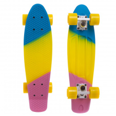 Скейтборд SP-Sport Penny RUBBER SOFT FISH SK-412-8 22 Синій-жовтий-фіолетовий