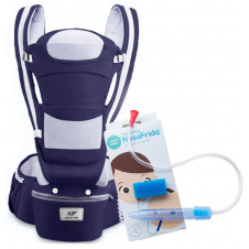 Хіпсіт Ерго-рюкзак Baby Carrier 6 в 1 Темно-Синій + Дитячий назальний аспіратор (vol-1434)