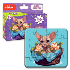 Пазл дитячий максі "Котик 2" Ludum ME5032-03 16 великих елементів