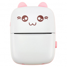 Интерактивная игрушка термопринтер Smart kids printer Kity-01 Bluetooth с термопечатью Бело-розовый