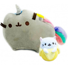 Мягкая игрушка кот-единорог радуга и игрушка-брелок Пушин кэт банан S&T 18 х 15 см Разноцветный (vol-1753)