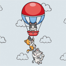 Розпис на полотні Art Craft Кошенята подорожують Bambi 15566-AC 30х30 см