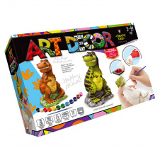 Набір креативної творчості "ART DECOR" Danko Toys ARTD-01 укр розфарбуй фігурку Динозавр