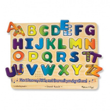 Звуковий пазл для малюків Melissa&Doug " Англійський алфавіт" дерев'яні елементи