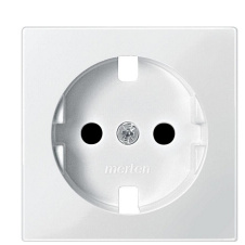 Фото - Накладка Schneider Electric Merten System M MTN2330-0319 с заземлением и с защитными шторками (полярно белый) Накладка Schneider Electric Merten System M MTN2330-0319 с заземлением и с защитными шторками (полярно белый)