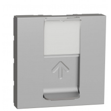 Накладка для RJ45 розетки Schneider Electric NU941130 2М (алюминий)