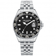 Наручний годинник чоловічий Lee Cooper Daytona Black Сріблястий (3430)