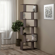 Стелаж для книг та декору на 6 комірок No Brand GT-56 700х238х1920 мм Венге Магія (20313495)