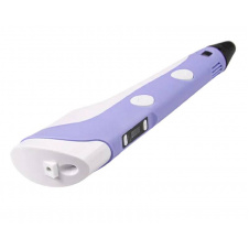3D ручка c LCD дисплеем 3DPen Hot Draw 3 Violet+Досточка+Ножницы+Комплект эко пластика для рисования 109 метров