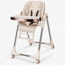 Детский стульчик-шезлонг для кормления IBS 2 в 1 94х56х70 см Beige (IBS-330-1)
