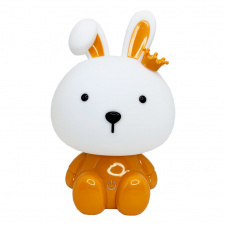 Нічник дитячий "Зайчик з короною" Mega Zayka MGZ-1405(Orange) мережевий живлення від USB