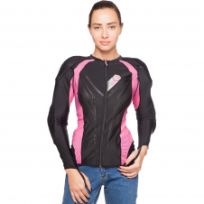 Мотозащита тела женская компрессионная SCOYCO Hermes Body armor AM03W р-р 2XL Черный-розовый PT1288