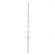 Стойка с полками для ванной комнаты Multi Corner Shelf угловая 3.2 м White (3_01686)