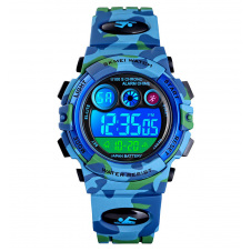 Годинник наручний дитячий Skmei 1547 Camouflage Light Blue 1547CMLTBU (17147-hbr)