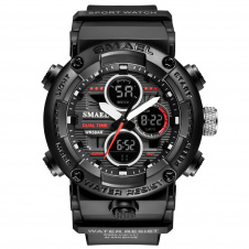 Часы наручные мужские Smael 8038 Black (15180-hbr)