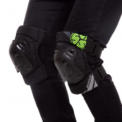 Мотонаколенники SCOYCO K27 2шт M Черный-зеленый Днепр