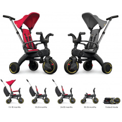 Складной велосипед с родительской ручкой беговел толкач коляскаYOYA 5 в 1 Бирюзовый Южноукраинск