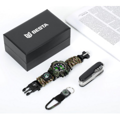 Подарунковий набір BESTA Box Military Set з компасом Темно-зелений (3360) Королево