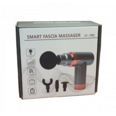 М'язовий ударний масажер Fascial GUN JY-760 4 насадки Чорний 30151367Е Черкассы
