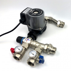 Змішувальний вузол Kvant Labaratory FLOMIX (Т) 25.40 KR 1" для теплої підлоги з насосом Боярка