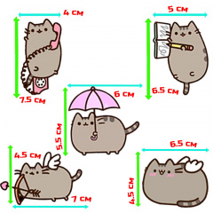 Комплект 2Life М'яка іграшка Pusheen cat 12х15 см та Набір 5 шт багаторазових наклейок v-12317 Каменка-Днепровская