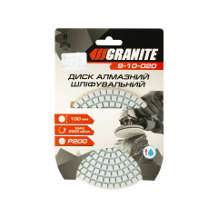 Диск алмазный шлифовальный гибкий Granite GM Ø100 мм P200 на липучке 2800 об/мин (9-10-020) Южноукраинск