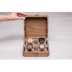Дизайнерська коробочка для наручних годинників ecoWalnut 7х18х18 см Миколаїв