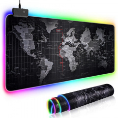 Геймерський килимок з підсвічуванням для миші Feel Fit RGB 800x300x3 мм Чорний (2131) Оріхів