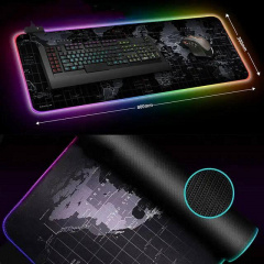 Геймерський килимок з підсвічуванням для миші Feel Fit RGB 800x300x3 мм Чорний (2131) Оріхів