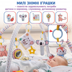 Розвиваючий килимок для дітей (немовлят) з дугами A1 (BabyMat-3M) Киев