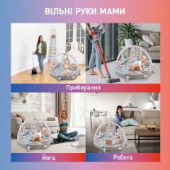 Розвиваючий килимок для дітей (немовлят) з дугами A1 (BabyMat-3M) Киев