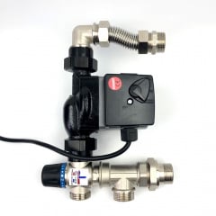 Змішувальний вузол Kvant Labaratory FLOMIX 25.40 KR 1" для теплої підлоги з насосом Калуш