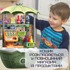 Дитячий переносний кошик з продуктами Combuy 49 Предметів Зелена (616) Бориспіль