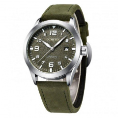 Водостійкий механічний годинник Ochstin Military silver Київ