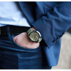 Водостійкий механічний годинник Ochstin Military silver Київ