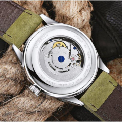 Водостійкий механічний годинник Ochstin Military silver Київ