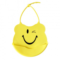 Дитячий слинявчик Міні Mega Zayka MGZ-0604(Yellow) силіконовий Покровськ