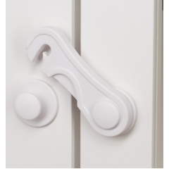 Замок на меблі захист від дітей, блокатор для ящиків Keychain 9,5 см White (16044-hbr) Дрогобич