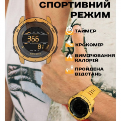 Наручний годинник чоловічий North Edge MARS Pro Black 5BAR Чорний (2666) Балаклея
