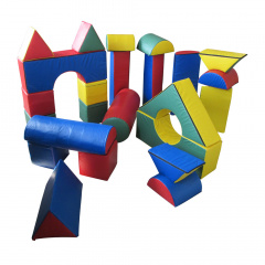 Конструктор з м'яких модулів для дітей Тиа-Спорт Блок-3 24 шт Різнокольоровий Дубно