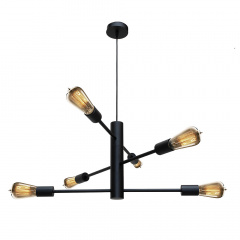 Люстра підвісна MSK Electric Asket на шість плафонів Е27 NL 6120-6 BK Чорний (619774) Чернигов