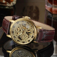 Класичний жіночий годинник Winner Gold Brown Бородянка