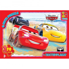 Пазли дитячі "Тачки" G-Toys Z10190 70 елементів Ворожба