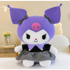 М'яка іграшка плюшева Hello Kitty з аніме Куромі у сукні в клітинку та з бантиками 55 см Різнокольоровий (1004) Бердичів