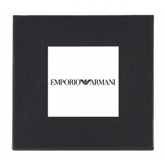 Подарункова упаковка - коробка для годинника Emporio Armani чорний з білим (IBW108-6) Доманёвка